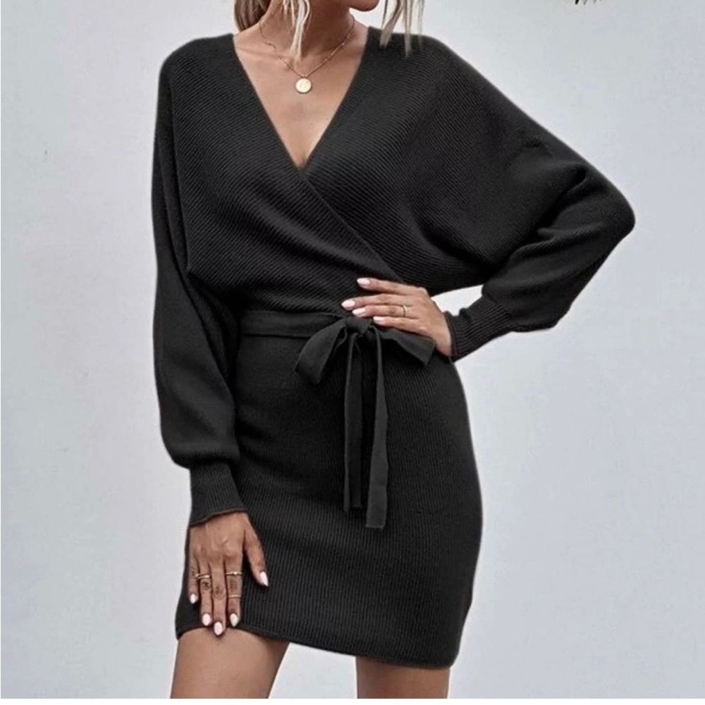 Giani Bini Black sweater dress Sz large